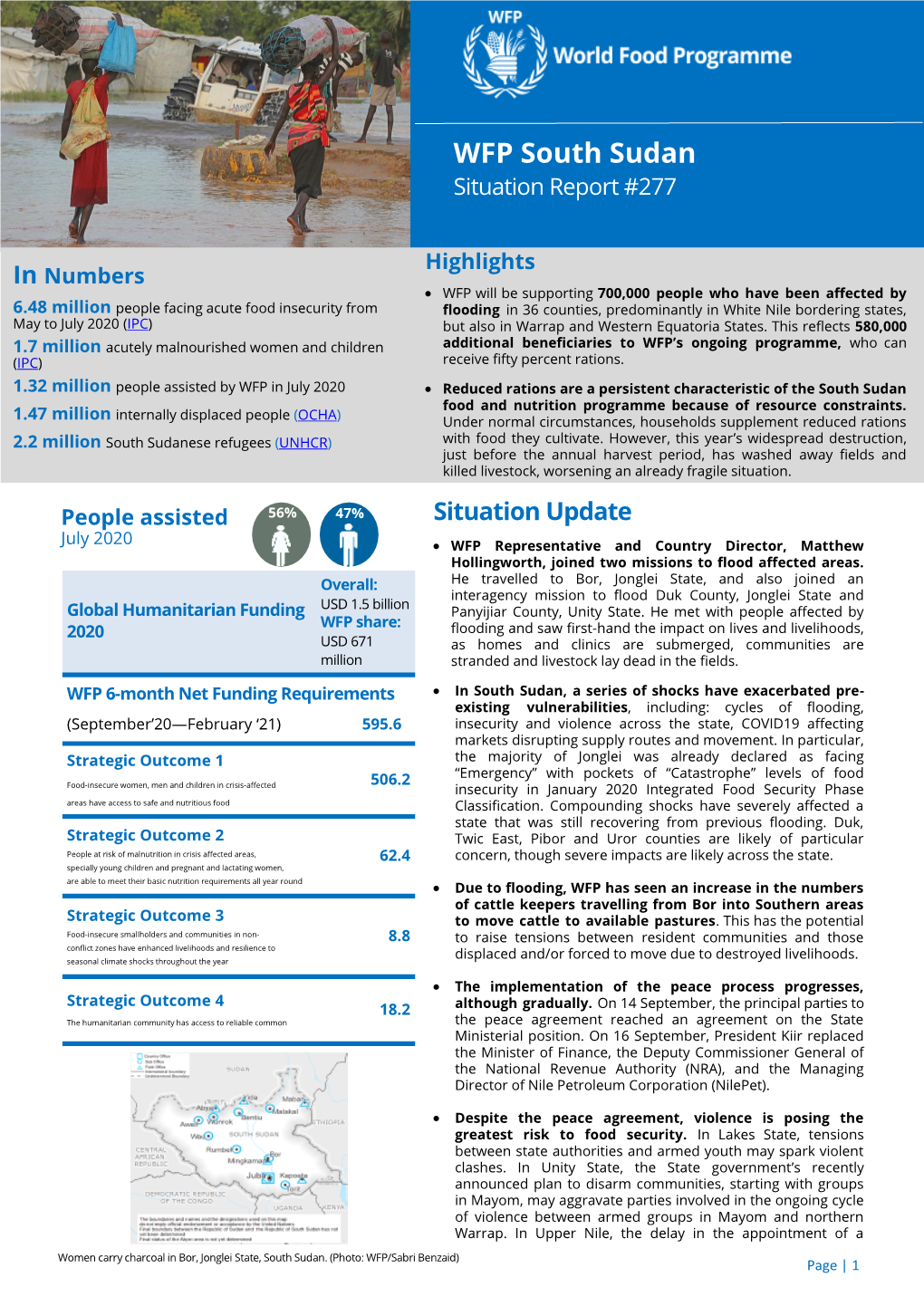 WFP South Sudan Situation Report #277