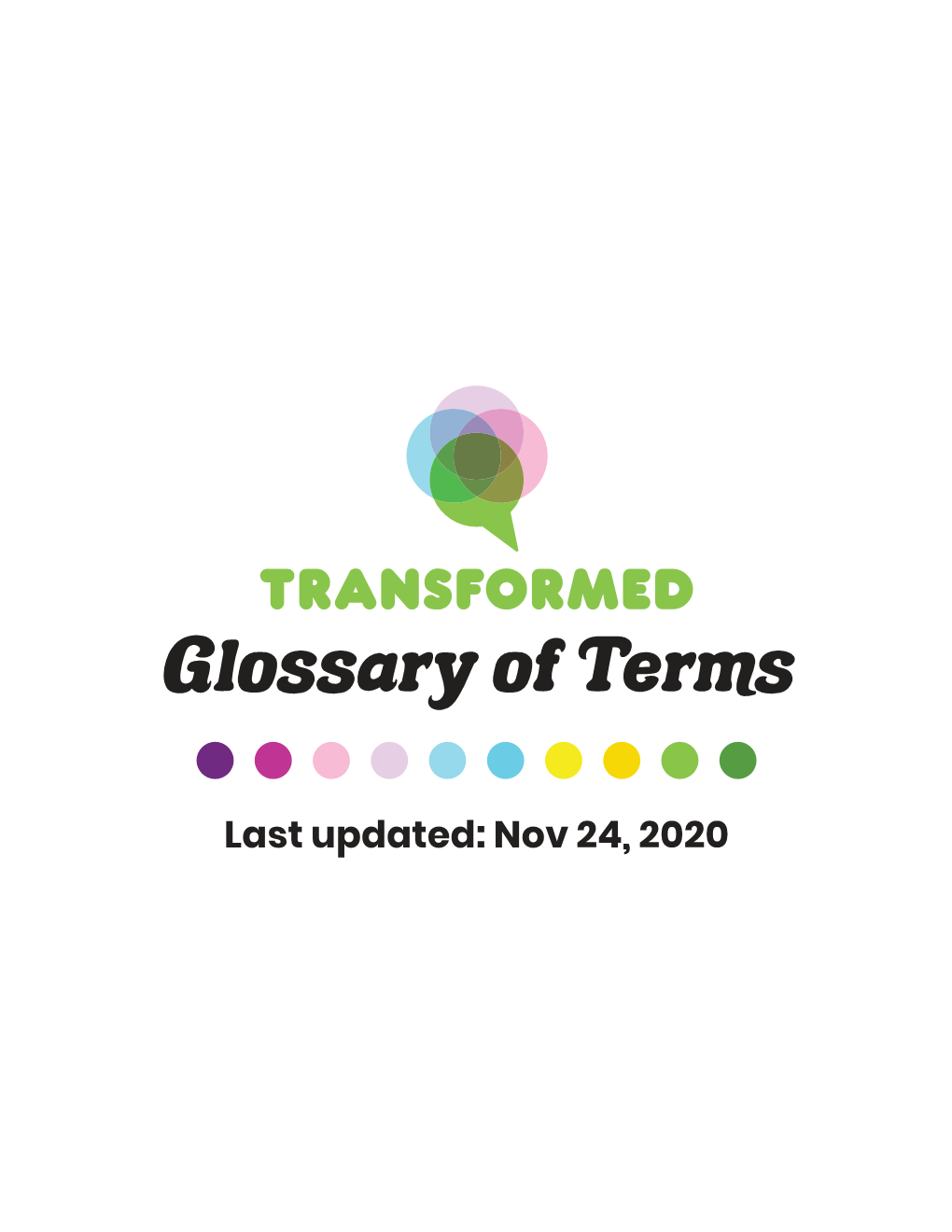 The Transformed Glossary of Terms