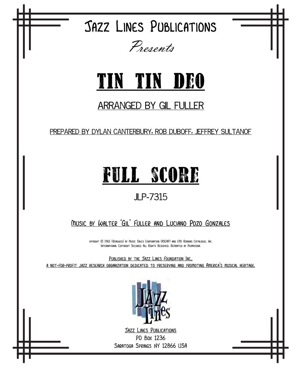 Tin Tin Deo Full Score