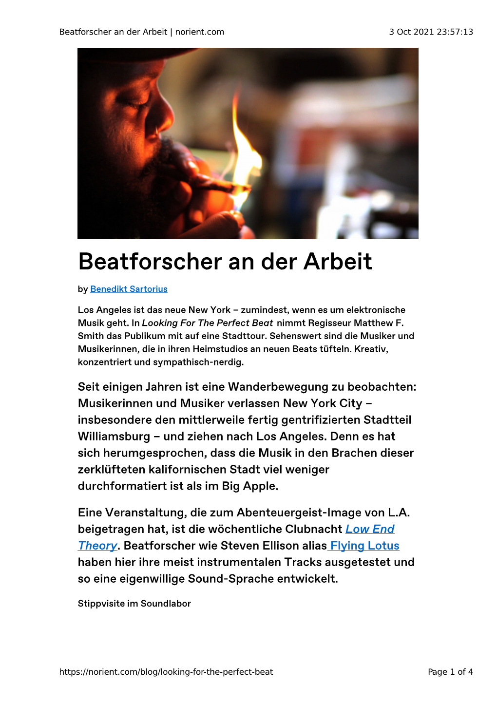 Beatforscher an Der Arbeit | Norient.Com 3 Oct 2021 23:57:13