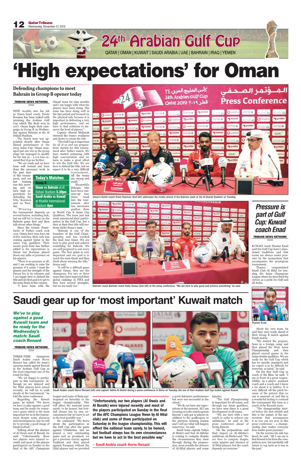 'High Expectations' for Oman