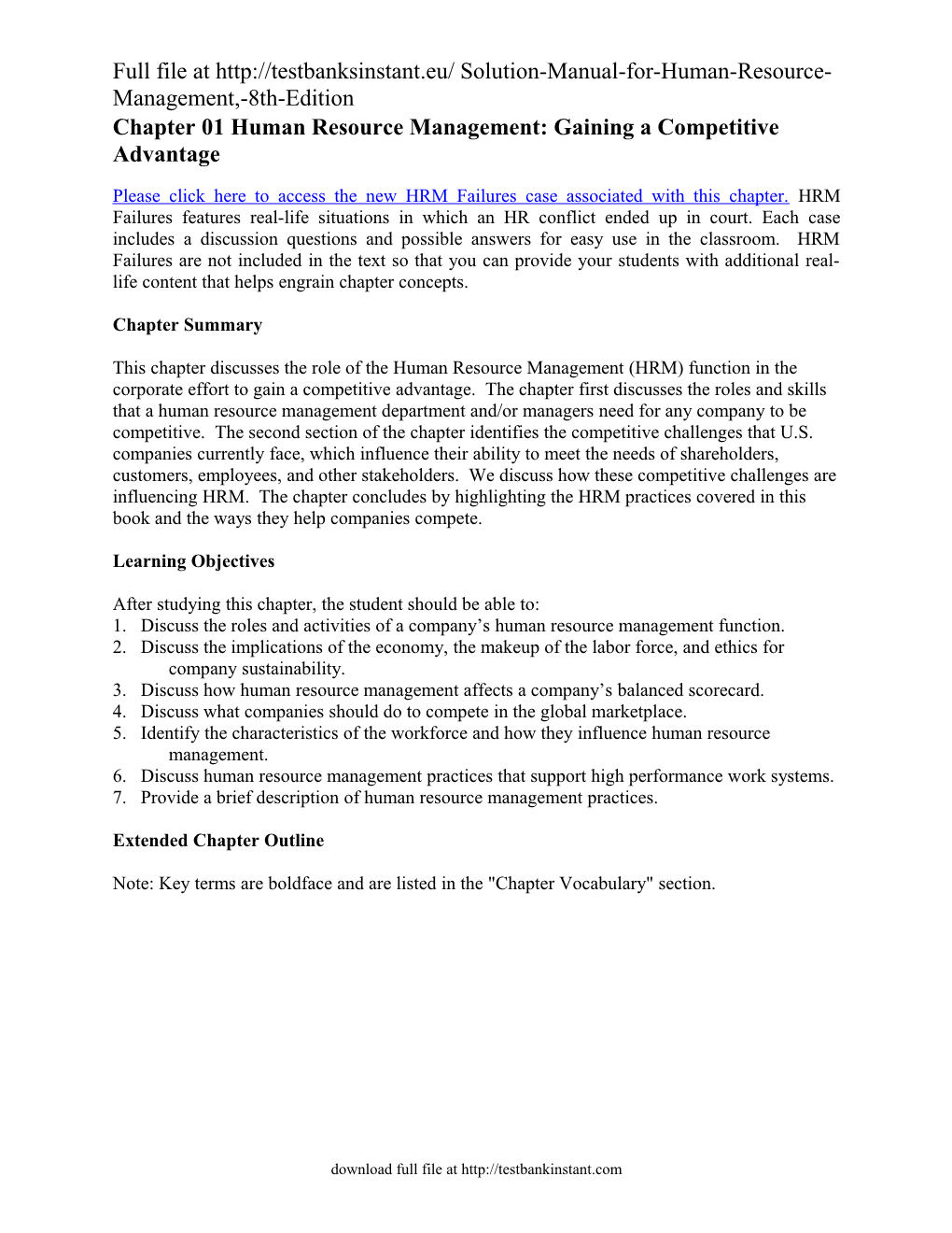 Full File at Solution-Manual-For-Human-Resource-Management,-8Th-Edition