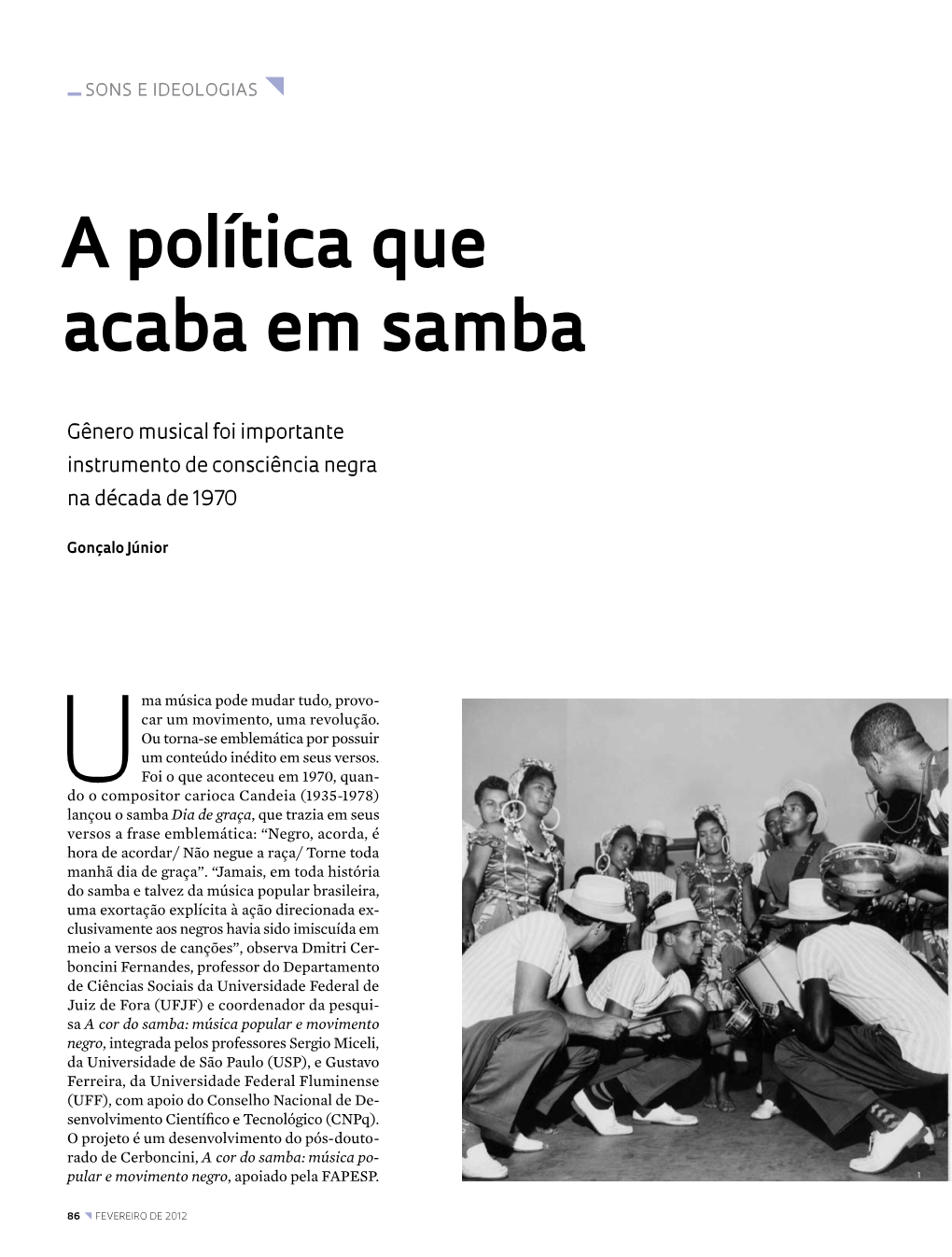 A Política Que Acaba Em Samba