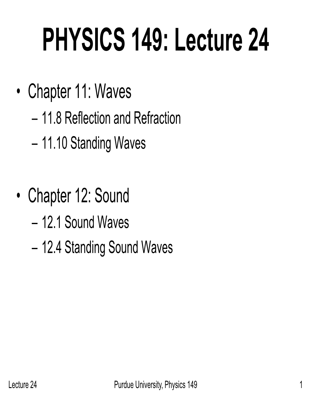 Standing Waves