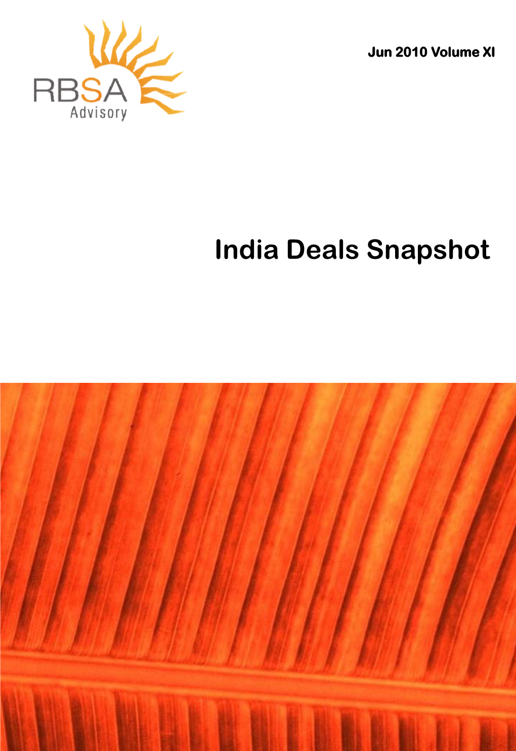 RBSA India Deals Snapshot June 2010