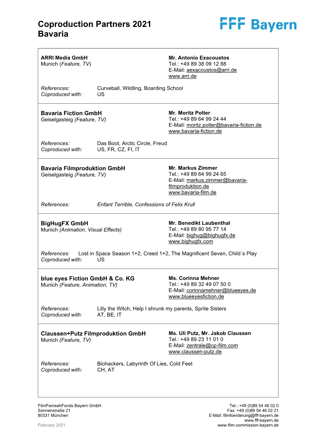 German Coproduction Partners