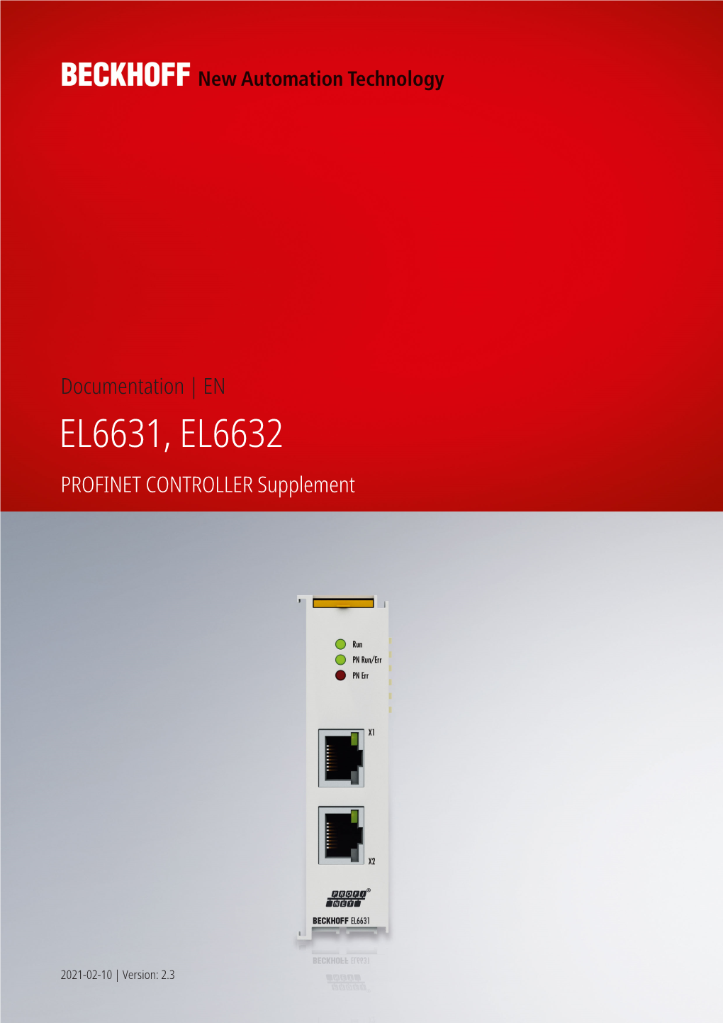 Documentation | EN EL6631, EL6632 PROFINET CONTROLLER Supplement