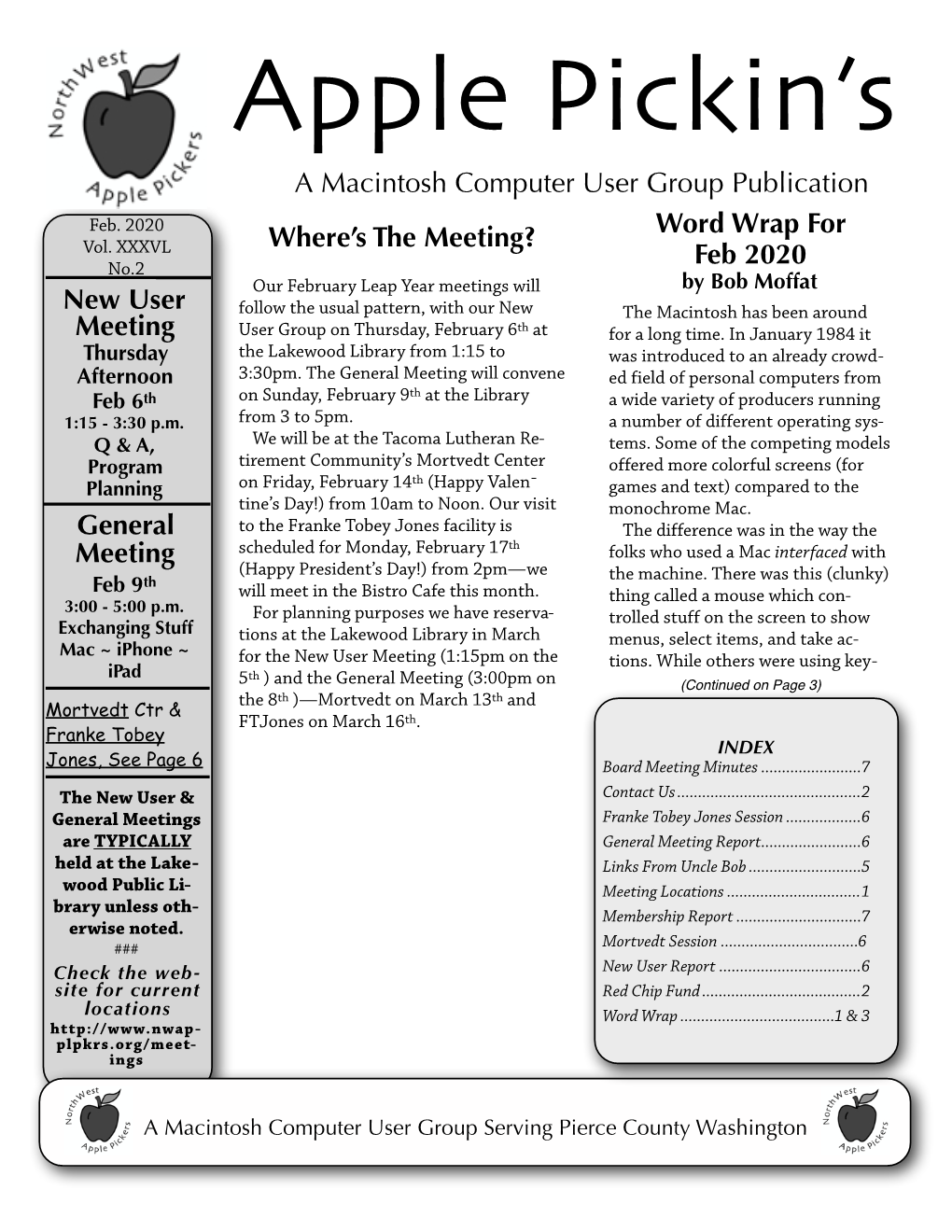 New User Meeting a Macintosh Computer User Group Publication