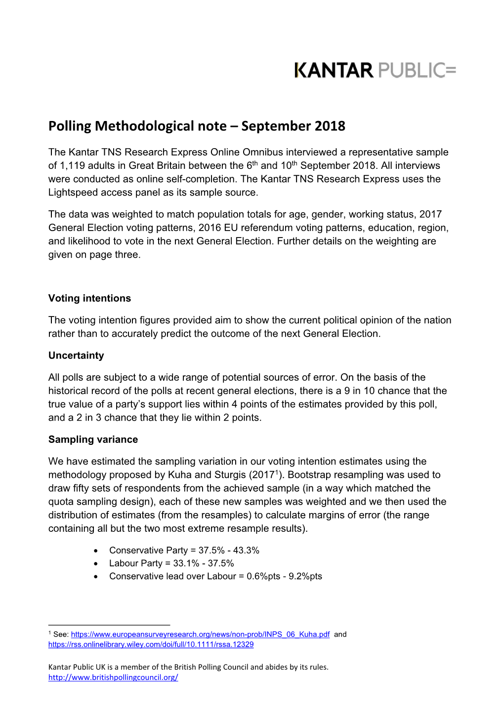 KPUK Brexit Barometer September 2018