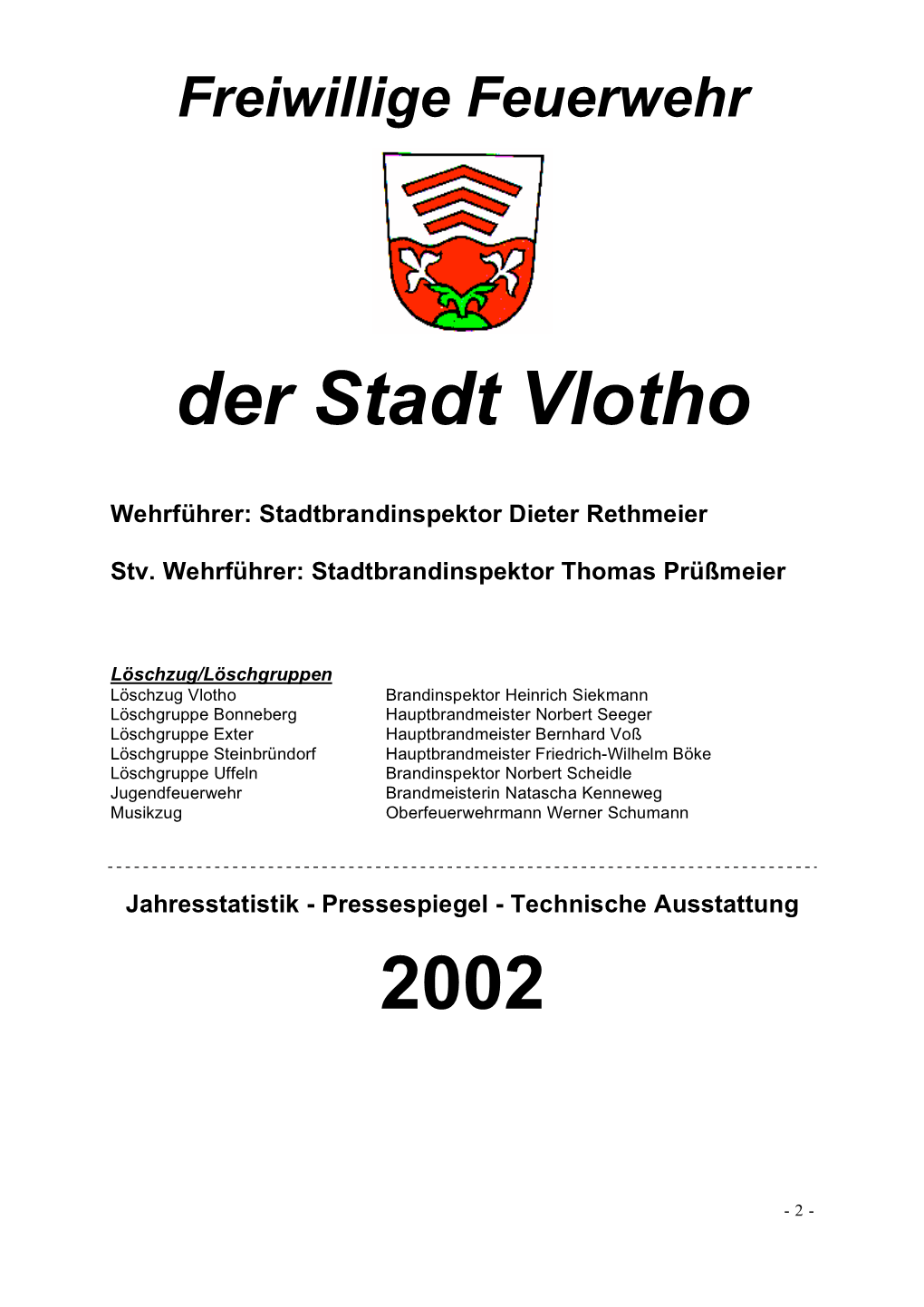 Der Stadt Vlotho 2002