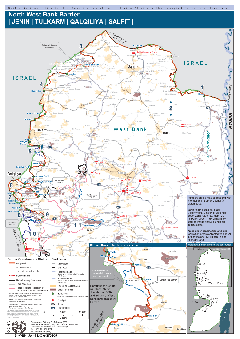 North West Bank Barrier | JENIN | TULKARM | QALQILIYA | SALFIT |