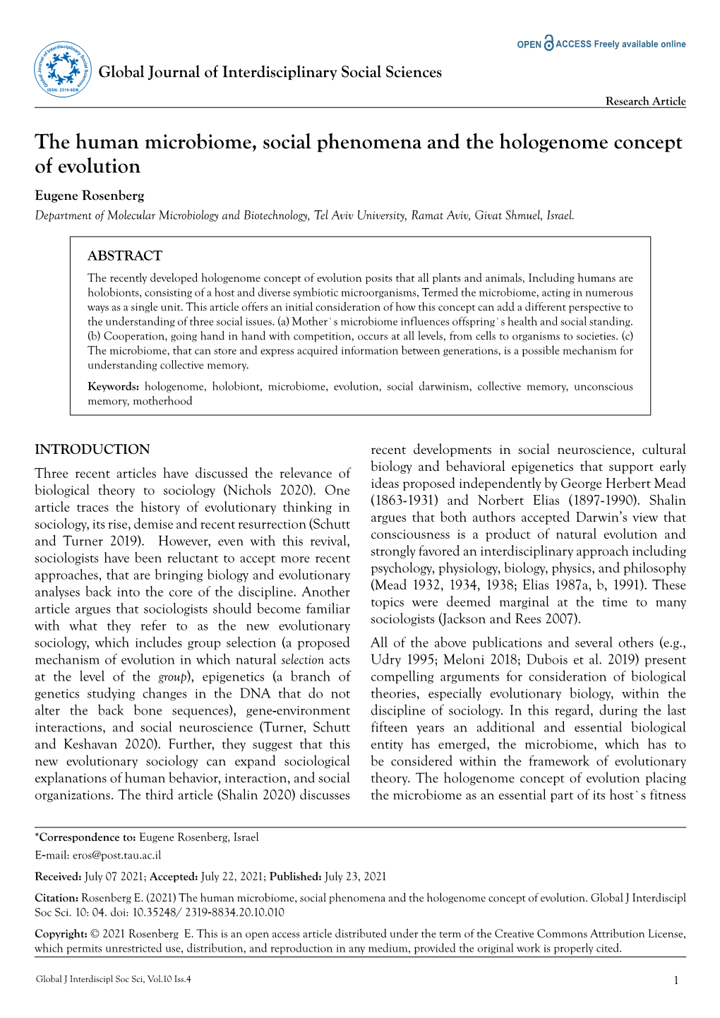 The Human Microbiome, Social Phenomena and the Hologenome