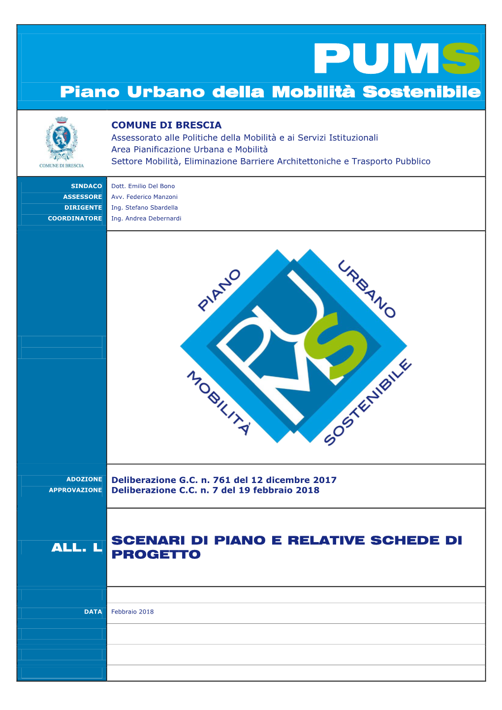 Piano Urbano Della Mobilità Sostenibile