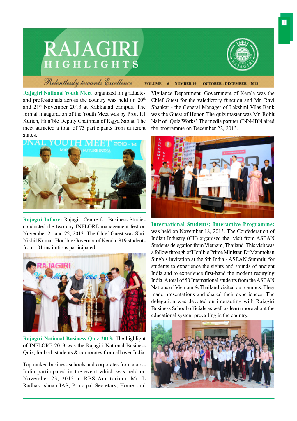 Rajagiri Highlights Oct-December 2013.Pmd