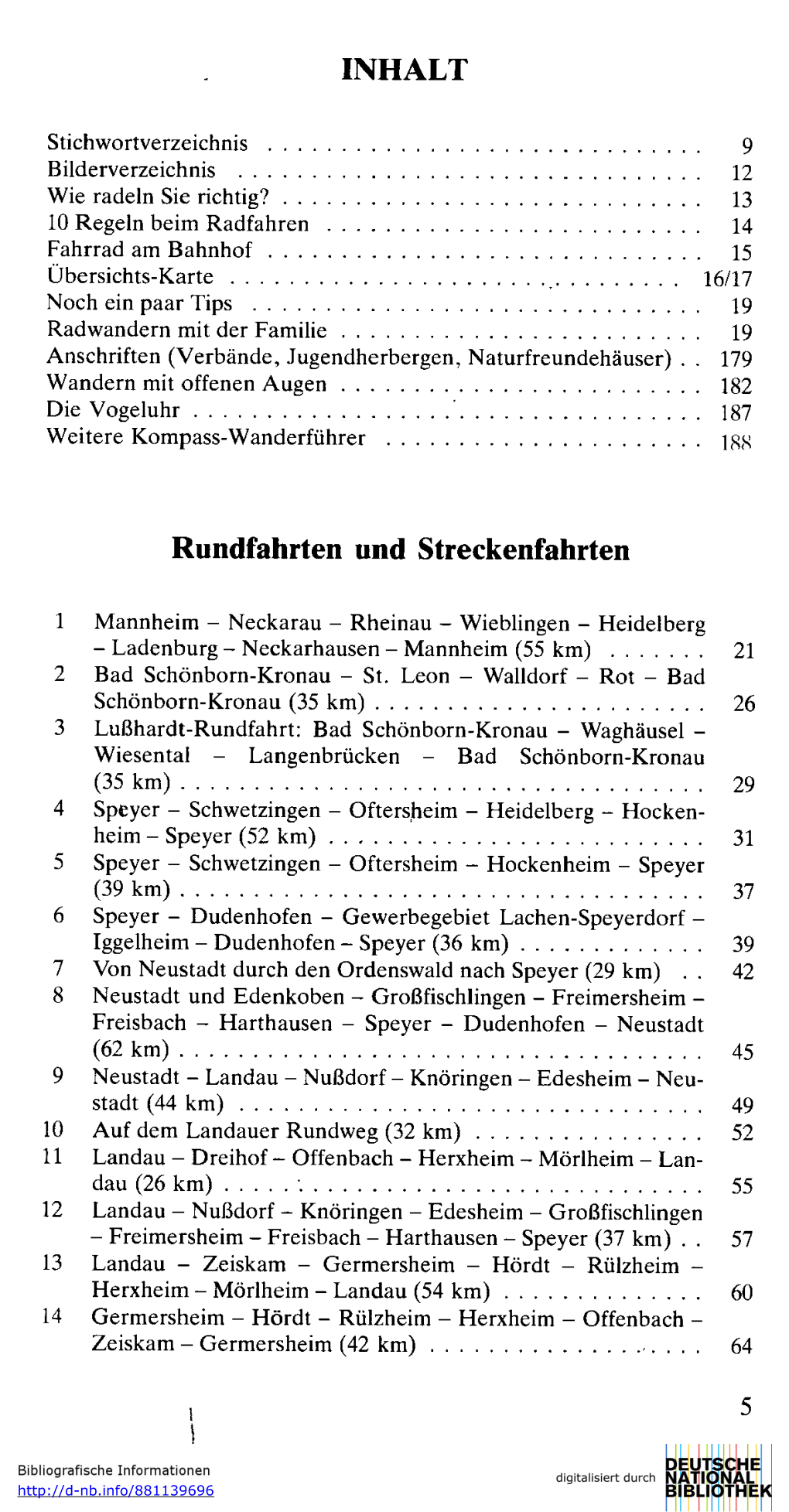 INHALT Rundfahrten Und Streckenfahrten