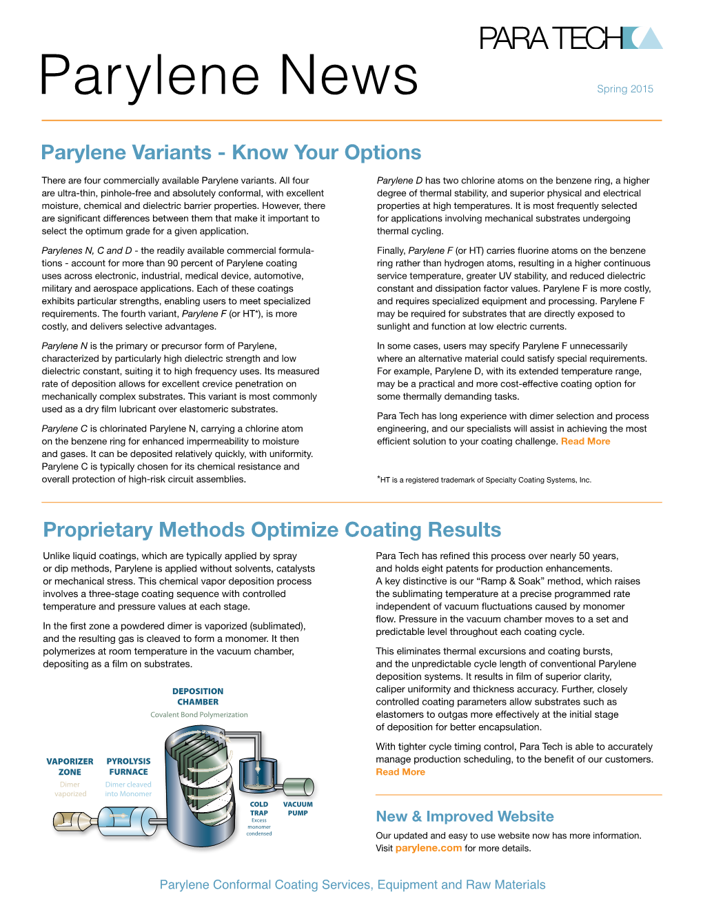 Parylene News Spring 2015