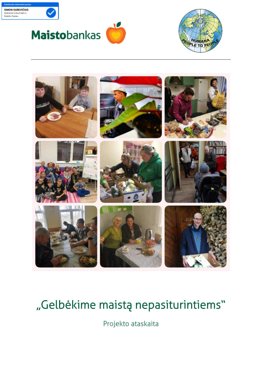 „Gelbėkime Maistą Nepasiturintiems“