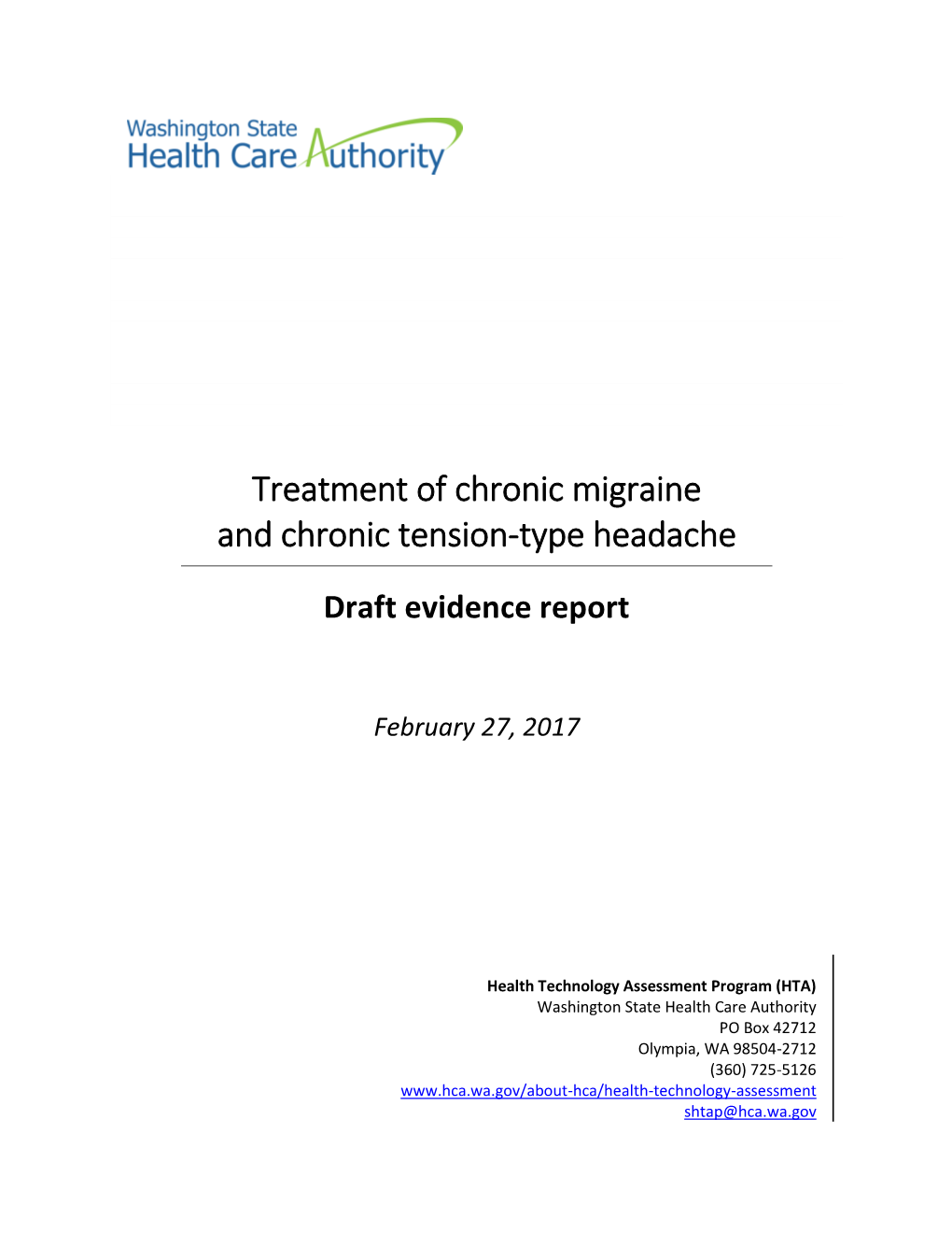 Treatment of Chronic Migraine and Chronic Tension-Type Headache