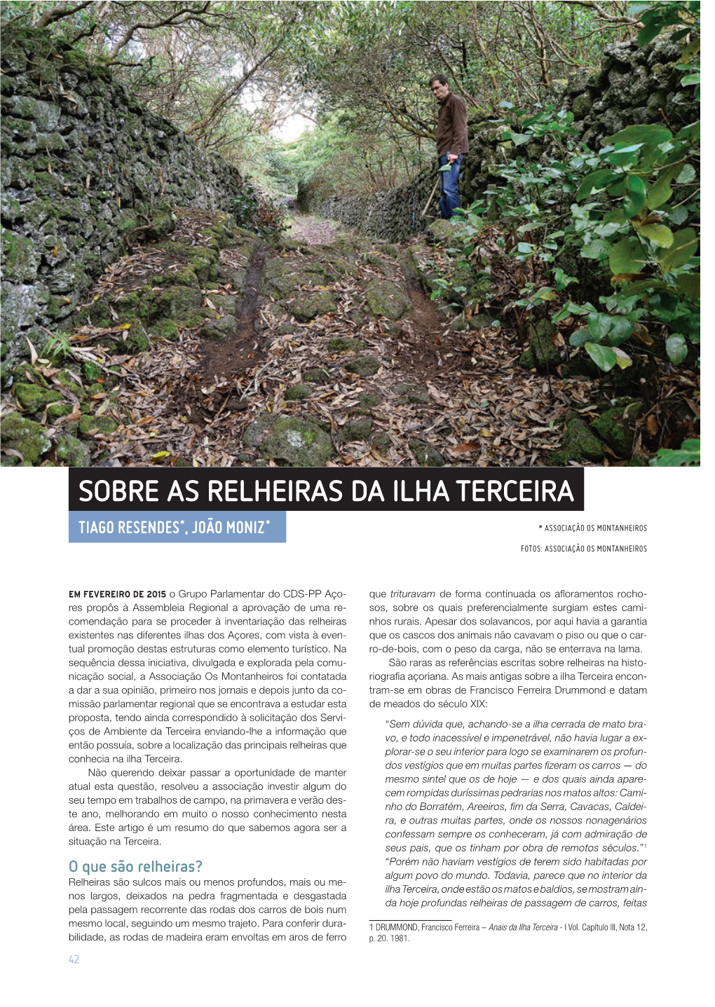 Sobre As Relheiras Da Ilha Terceira