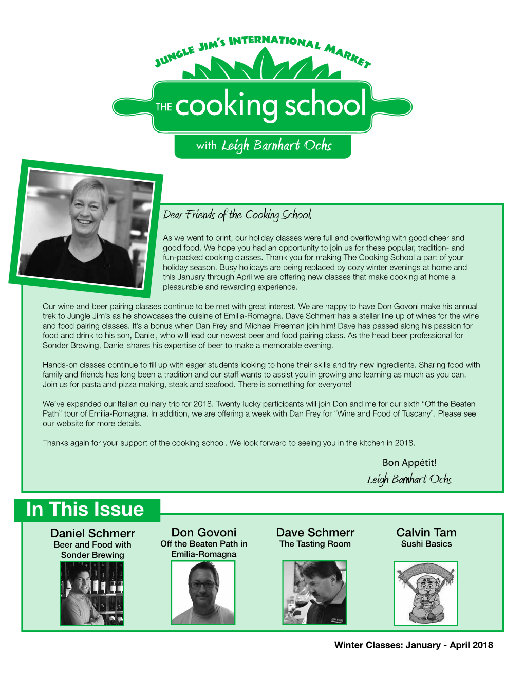 Dear Friends of the Cooking School