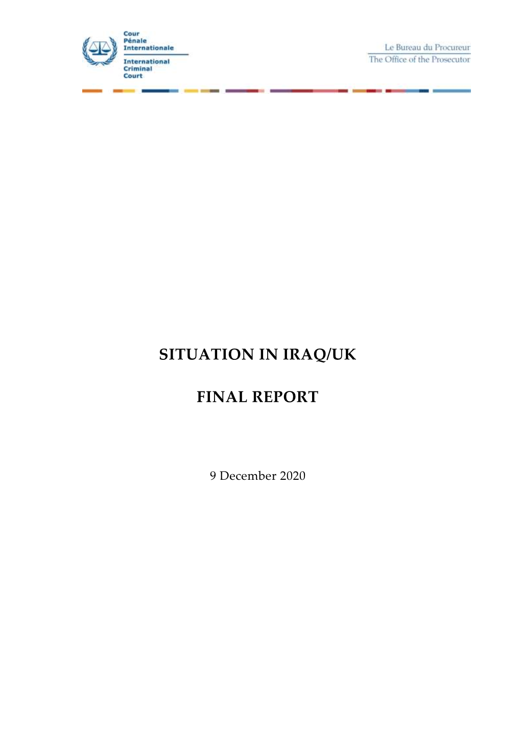 Situation in Iraq/Uk Final Report