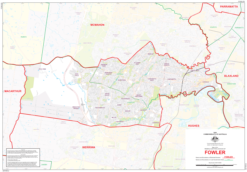 Map of the Division of Fowler