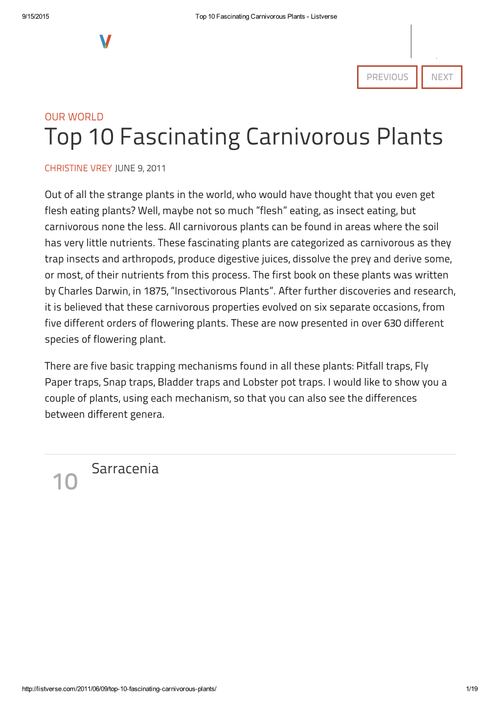 10 Top 10 Fascinating Carnivorous Plants