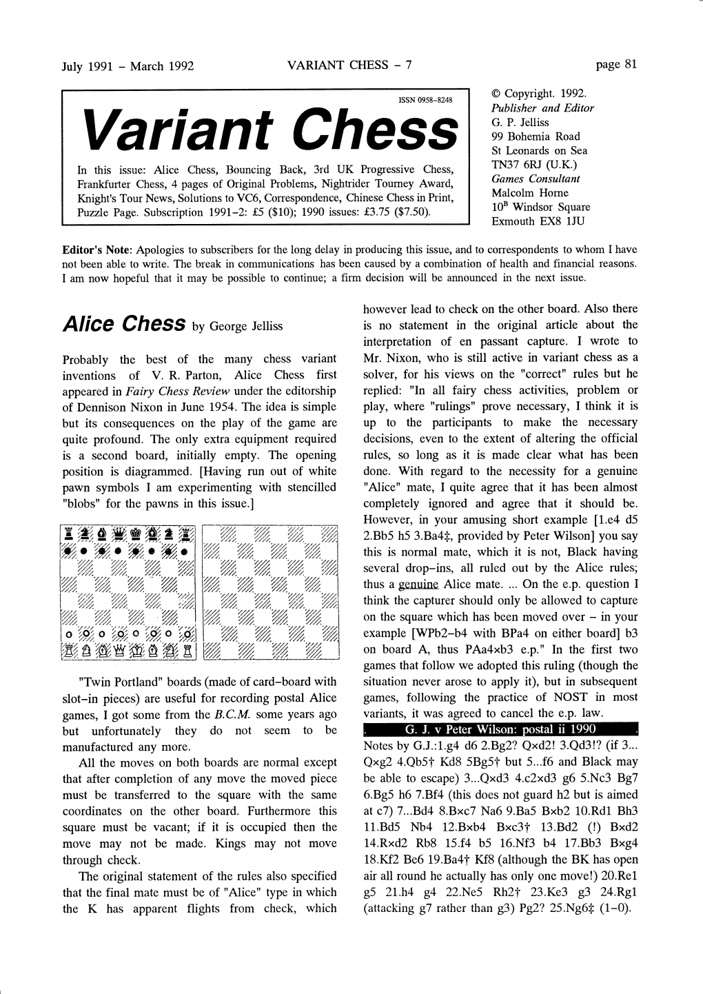 VARIANT CHESS 7 Page 81