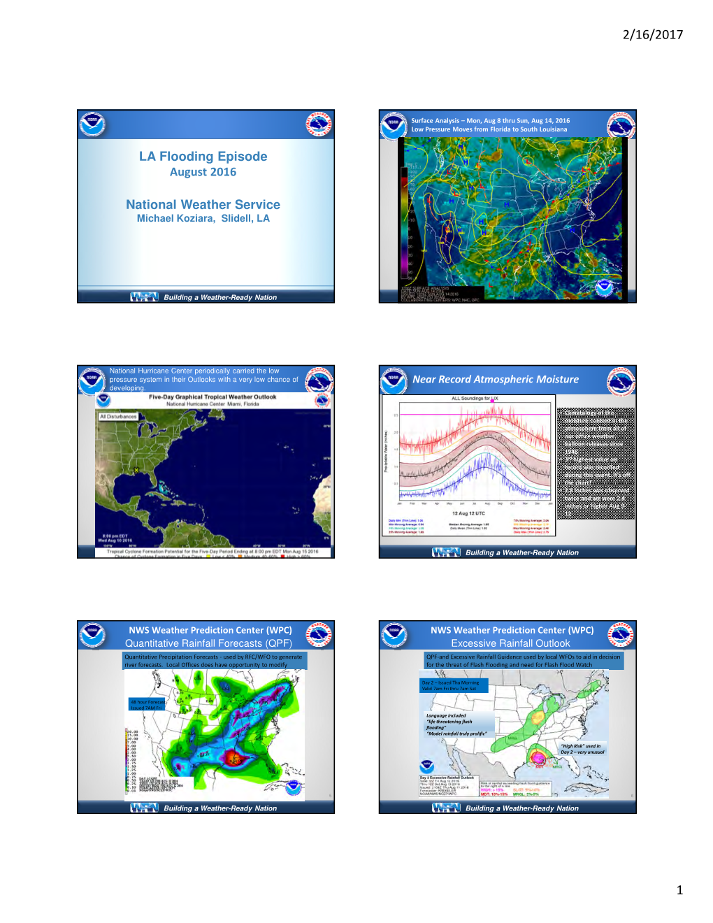 LA Flooding Episode August 2016 National Weather Service