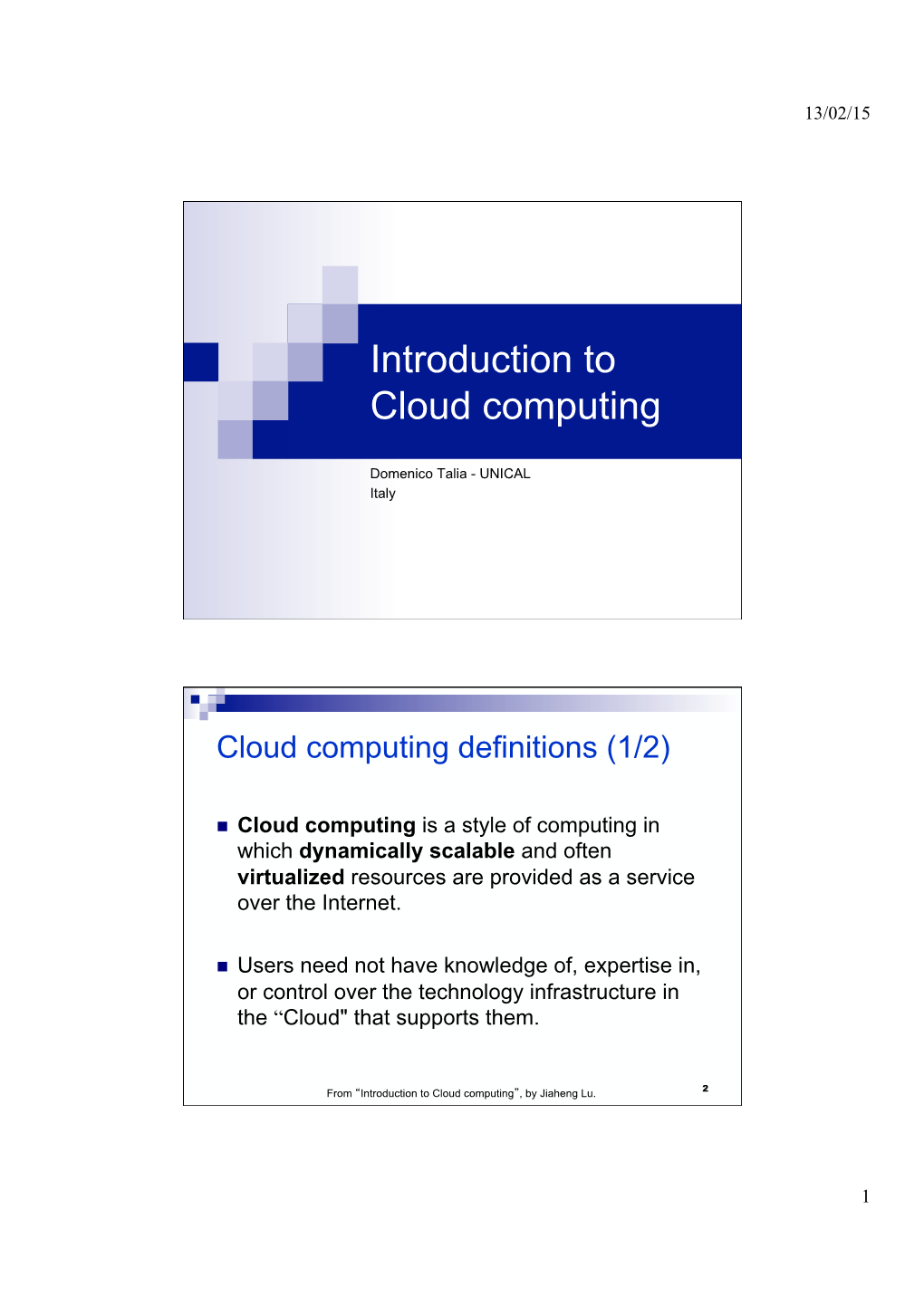 Introduction to Cloud Computing