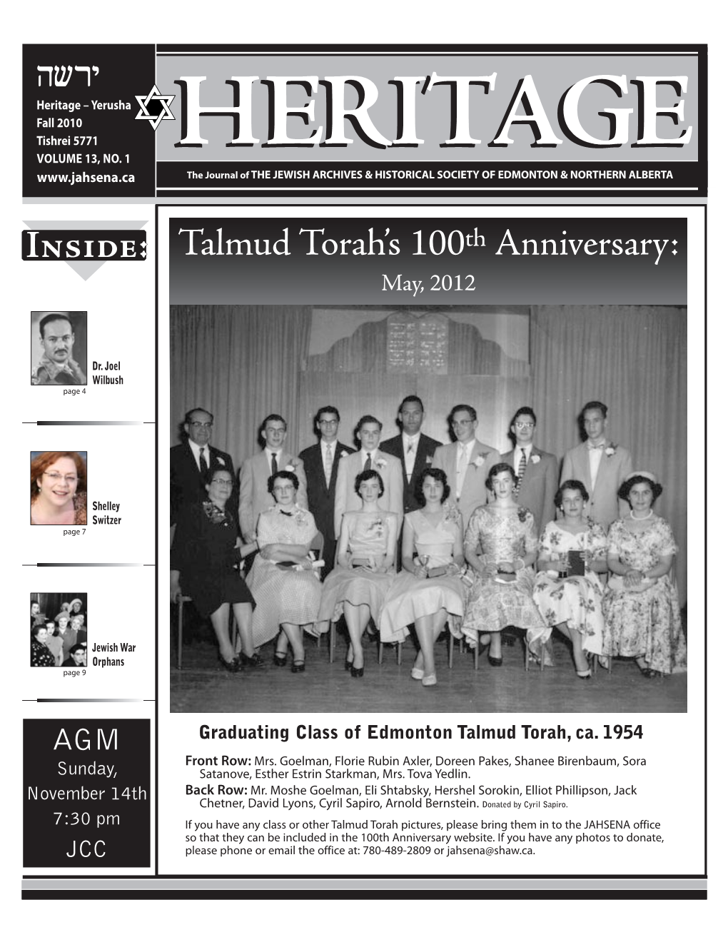 Talmud Torah's 100Th Anniversary