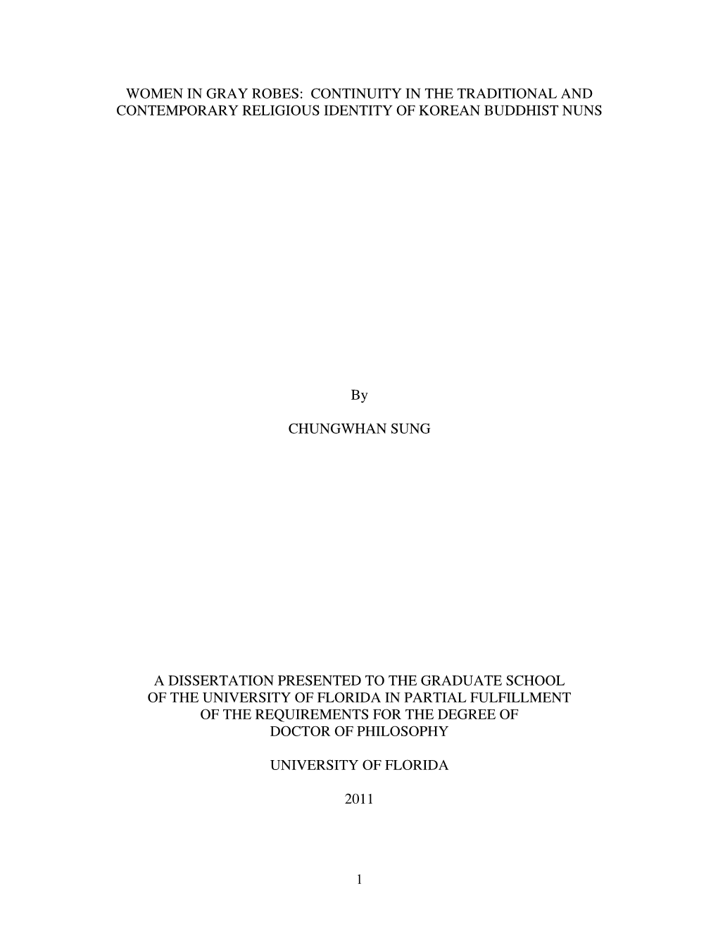 University of Florida Thesis Or Dissertation Formatting