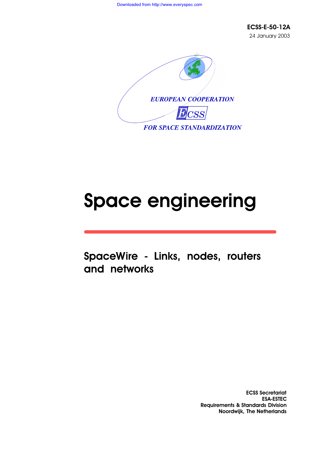 ECSS-E-50-12A 24 January 2003