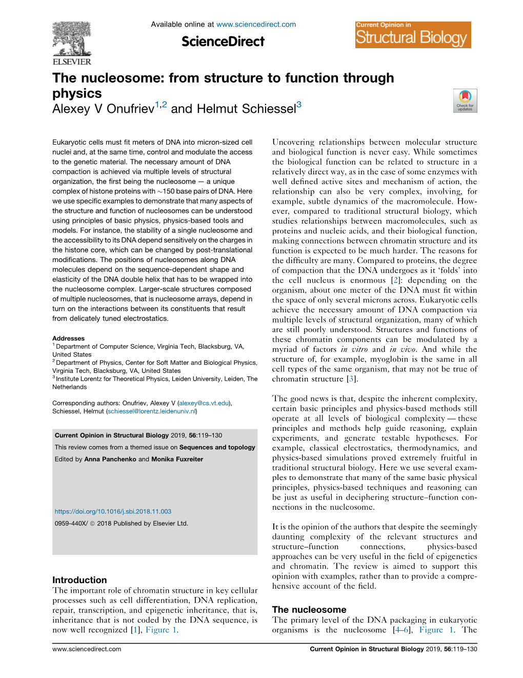 The Nucleosome: from Structure to Function Through Physics