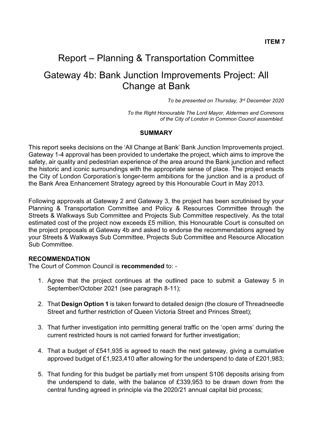 Bank Junction Improvements Project: All Change at Bank