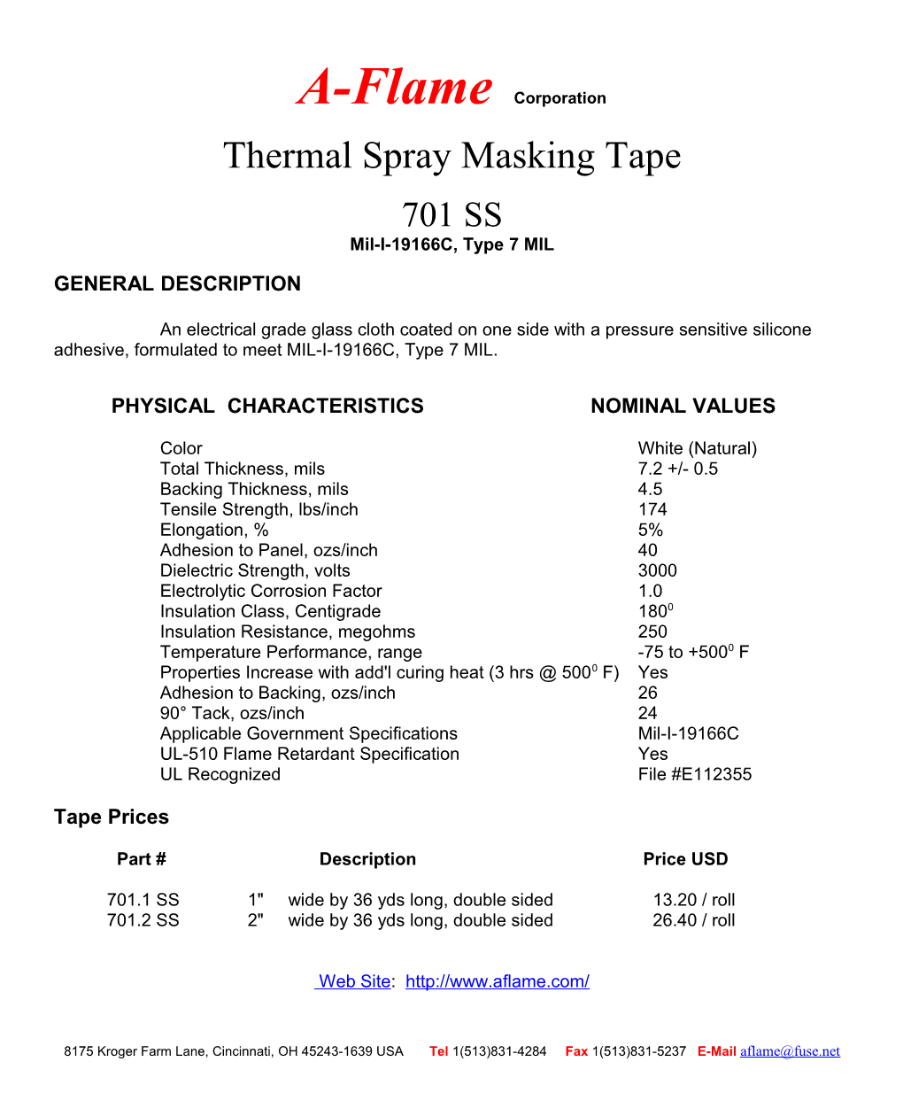 Thermal Spray Masking Tape