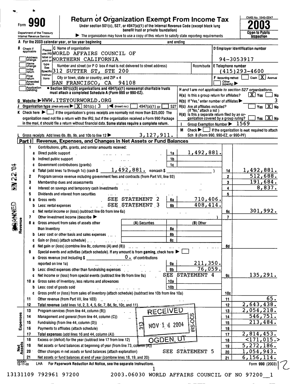 Return of Organization Exempt from Income