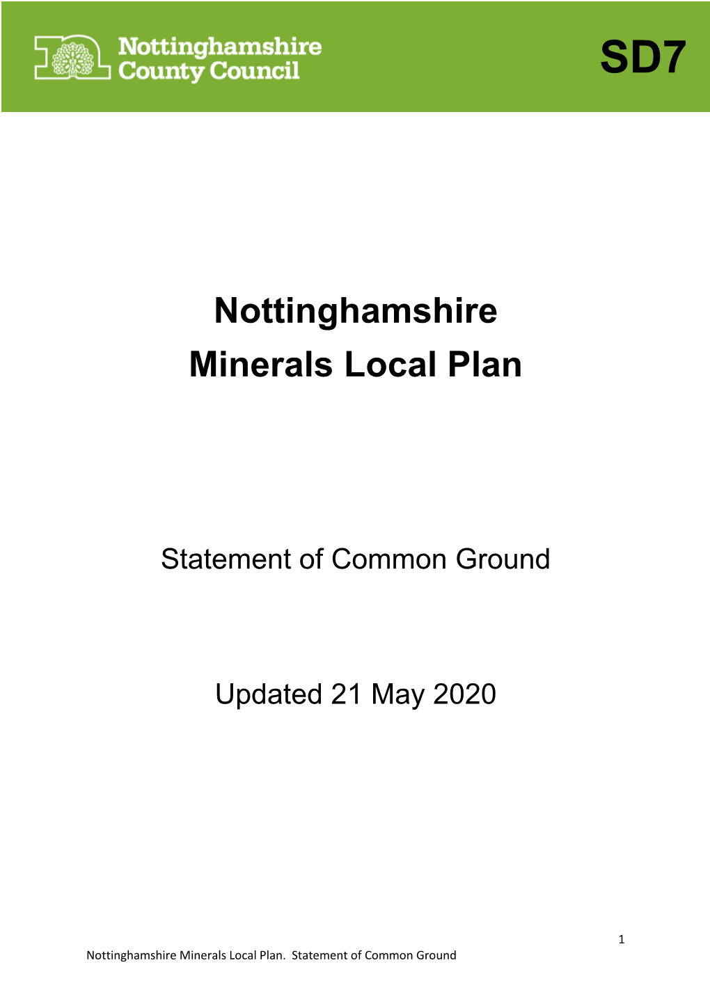 SD7- Statement of Common Ground (Updated 21 May).Pdf