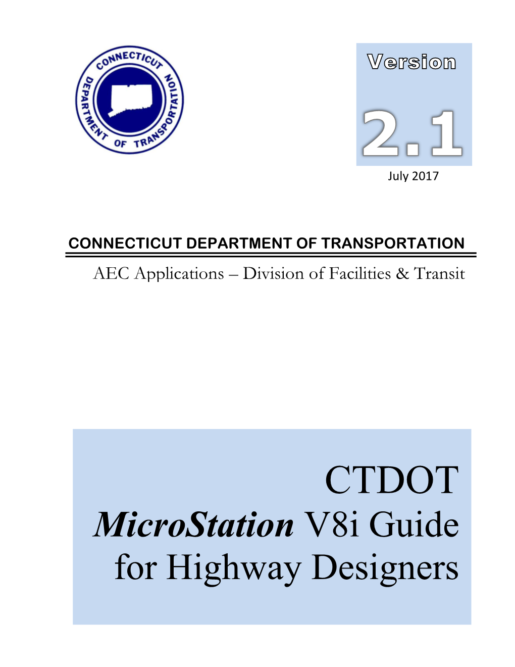 Microstation V8i Guide for Highway Designers