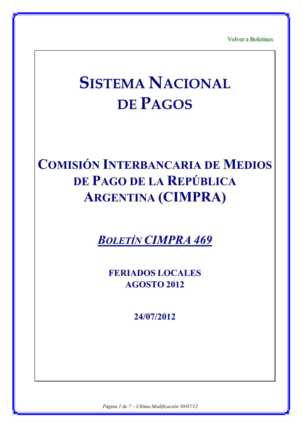 Sistema Nacional De Pagos