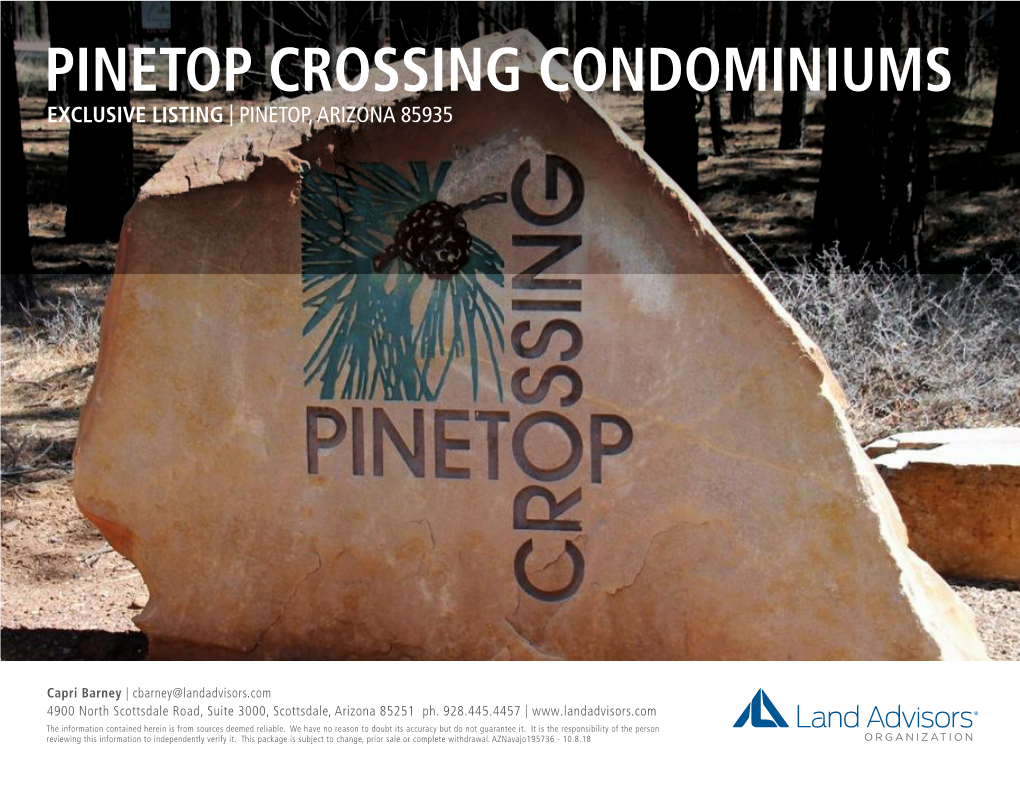 Pinetop Crossing Condominiums Exclusive Listing | Pinetop, Arizona 85935