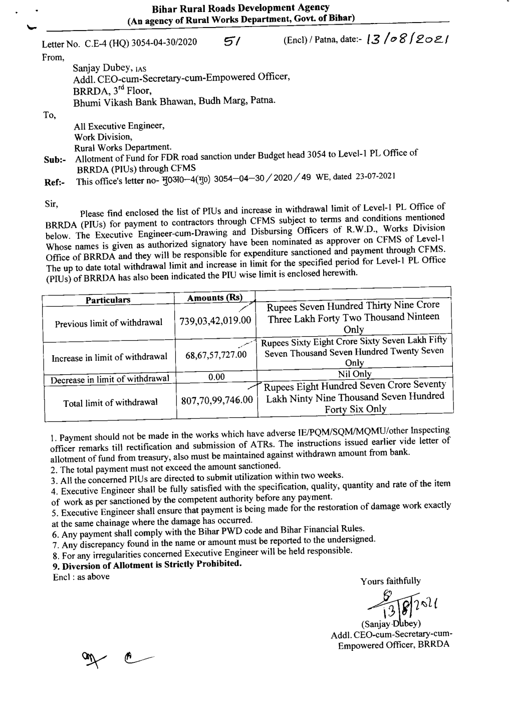 R-Upeesset En Rtundred Thirty Nine Crore Three Lakh Forty Two Thousand Ninteen Previous Limit of Withdrawal 739,03,42,019 .00