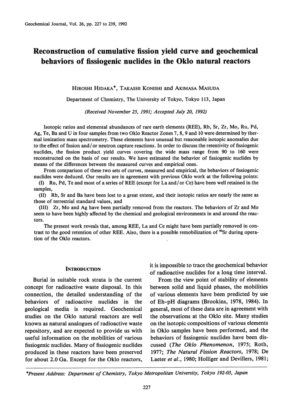 Reconstruction Behaviors of of Cumulative Fission Fissiogenic