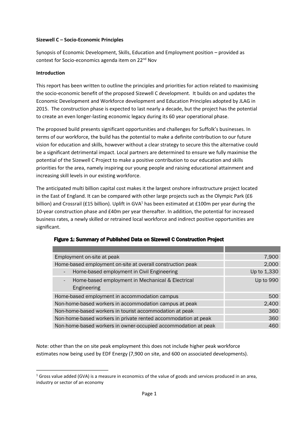 Sizewell C Economic Development, Skills, Education and Employment