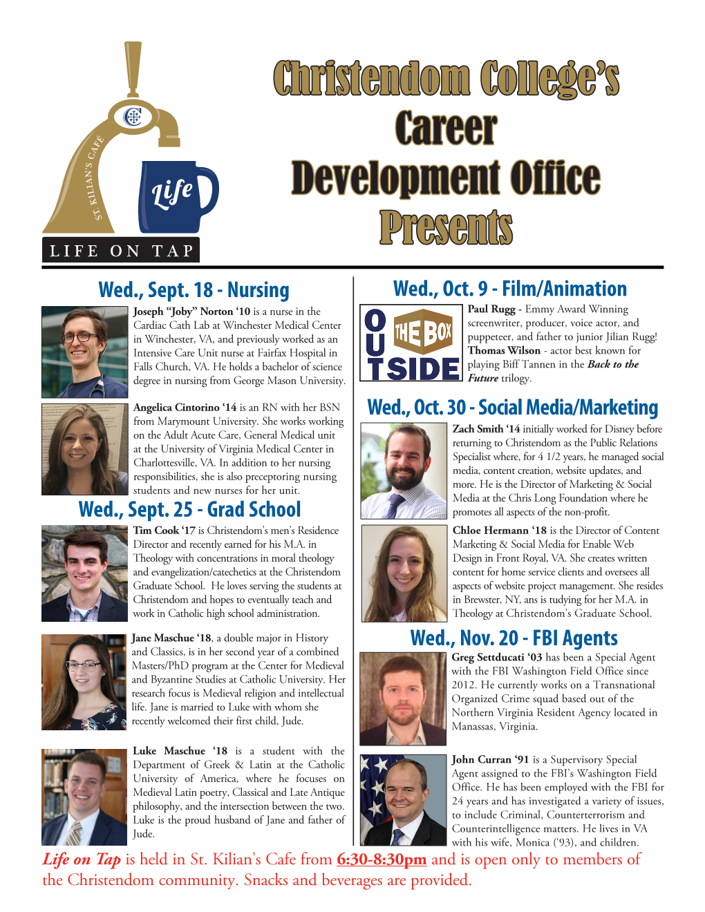 Christendom College's Career Development Office Presents