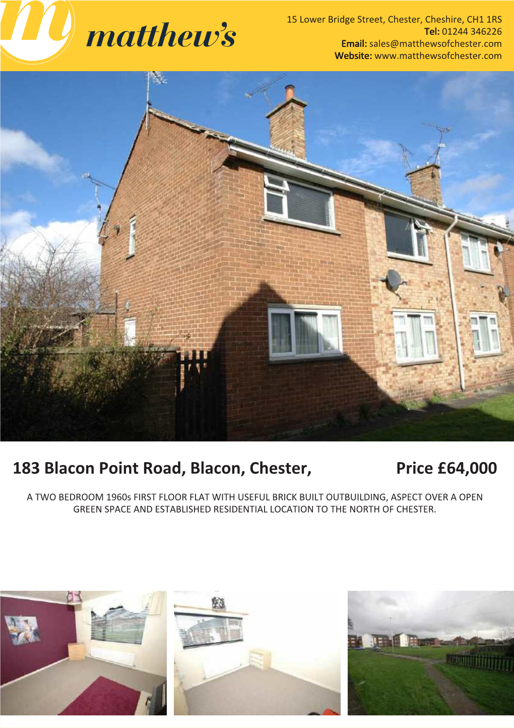 183 Blacon Point Road, Blacon, Chester, Price £64,000