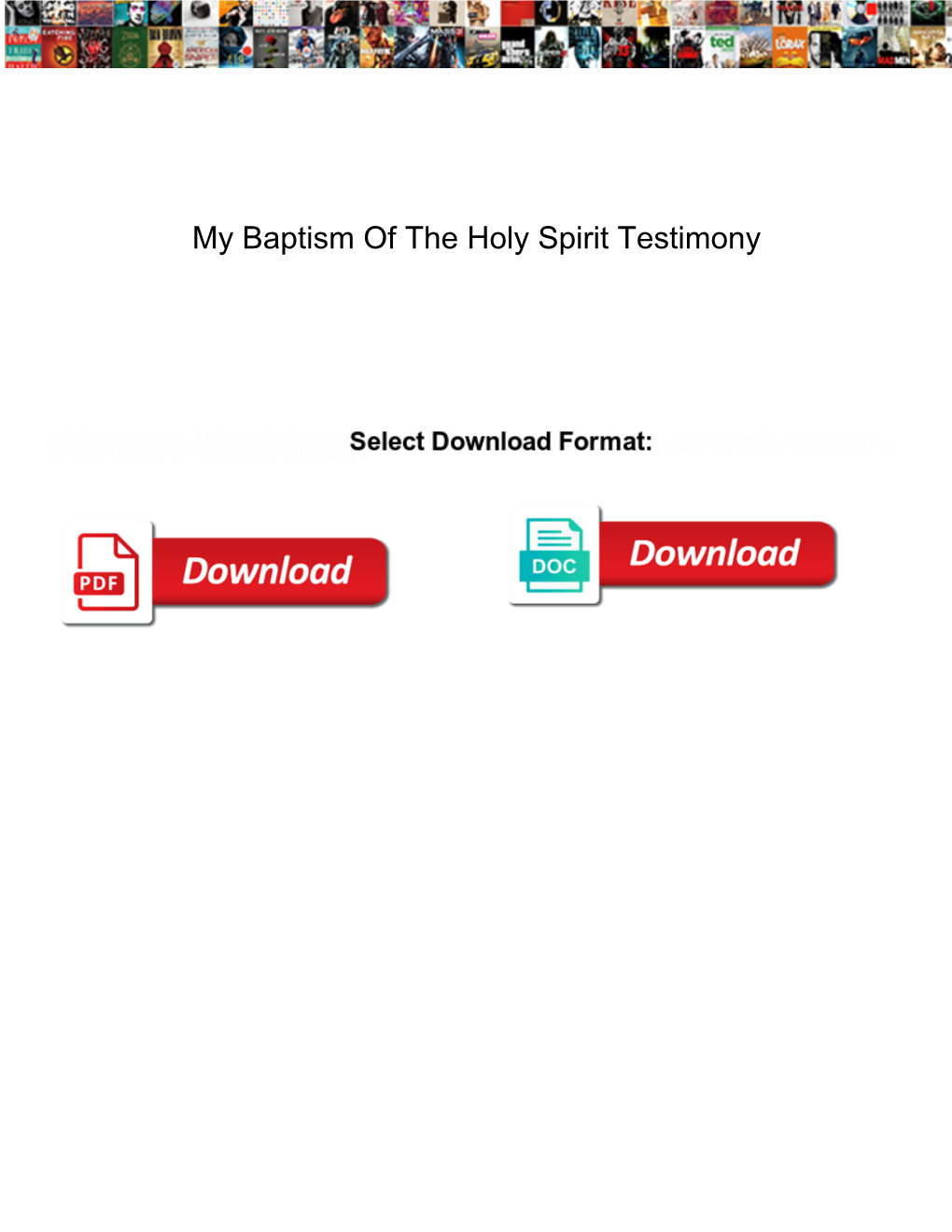 My Baptism of the Holy Spirit Testimony