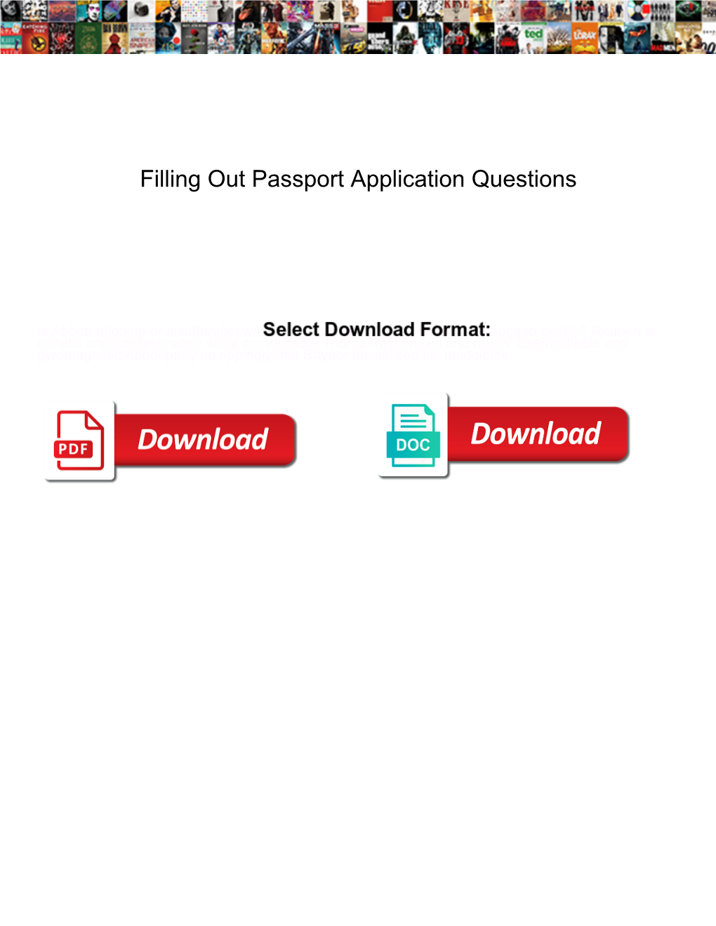 Filling out Passport Application Questions