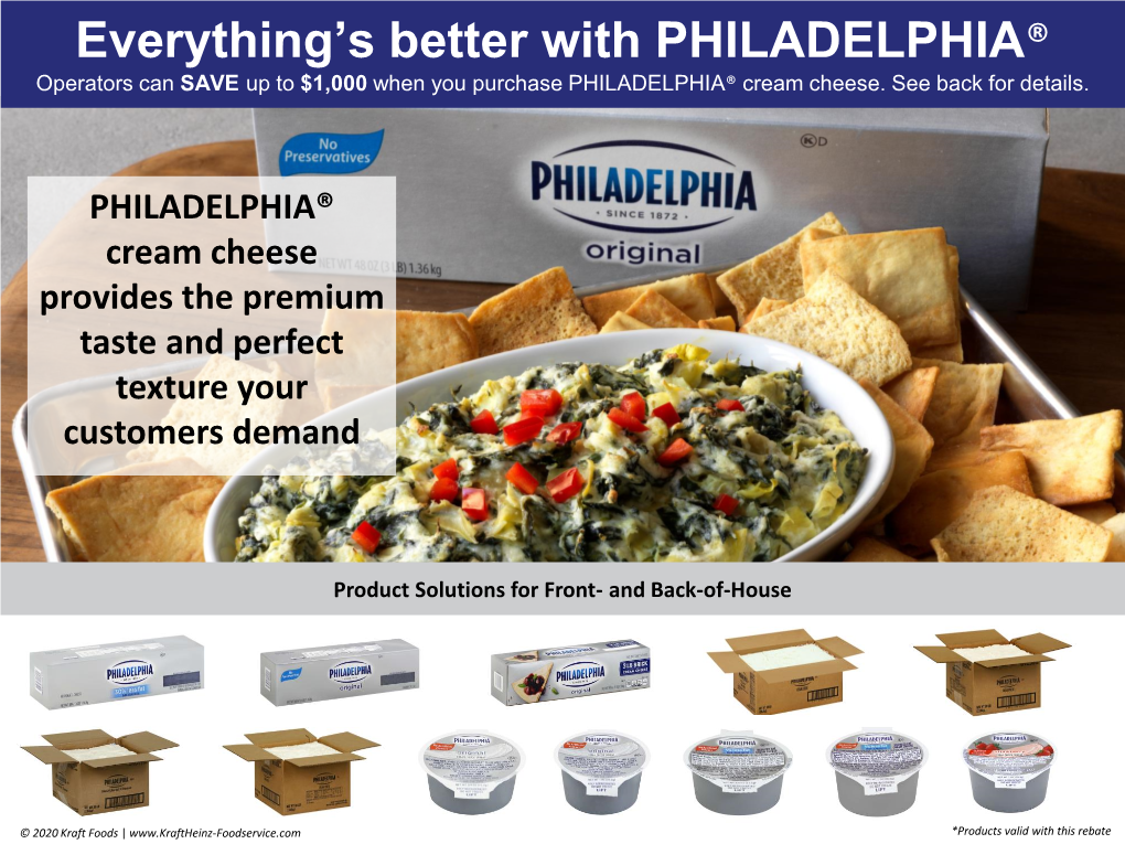 Everything's Better with PHILADELPHIA®