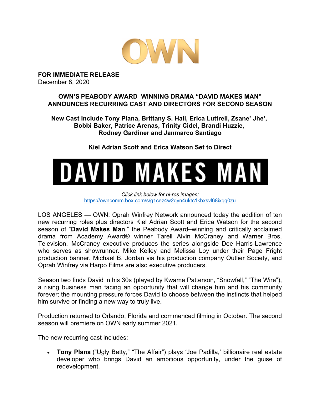 David Makes Man” Announces Recurring Cast and Directors for Second Season